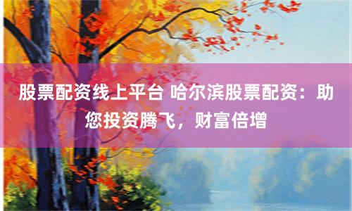 股票配资线上平台 哈尔滨股票配资：助您投资腾飞，财富倍增